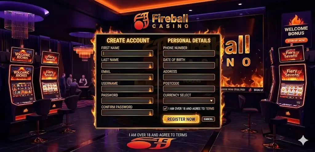 Fireball Casino registration